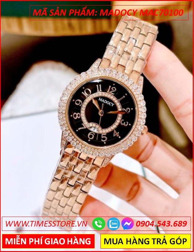 dong-ho-nu-madocy-mat-den-dinh-da-day-kim-loai-rose-gold-timesstore-vn