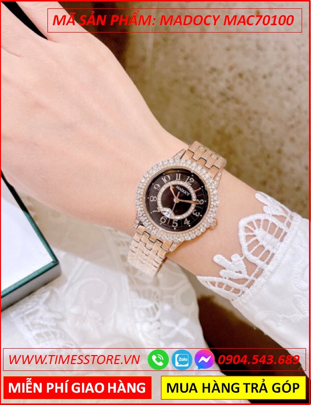 dong-ho-nu-madocy-mat-den-dinh-da-day-kim-loai-rose-gold-timesstore-vn