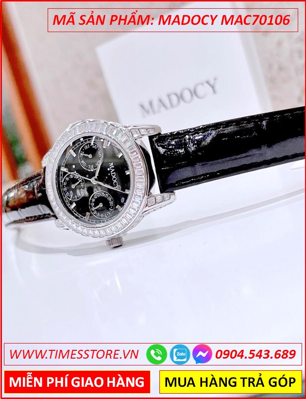 dong-ho-nu-madocy-mat-tron-den-dinh-da-6-kim-day-da-timesstore-vn