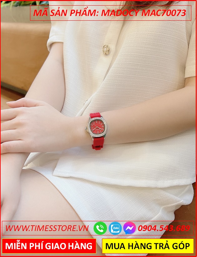 dong-ho-nu-madocy-tua-patek-phillipe-mat-dinh-da-day-silicone-do-timesstore-vn