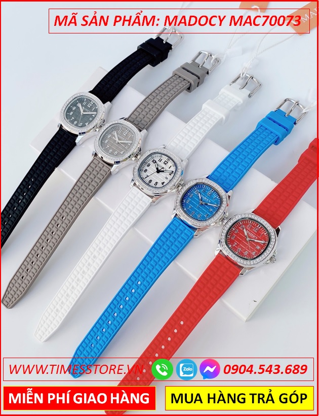 dong-ho-nu-madocy-tua-patek-phillipe-mat-dinh-da-day-silicone-do-timesstore-vn