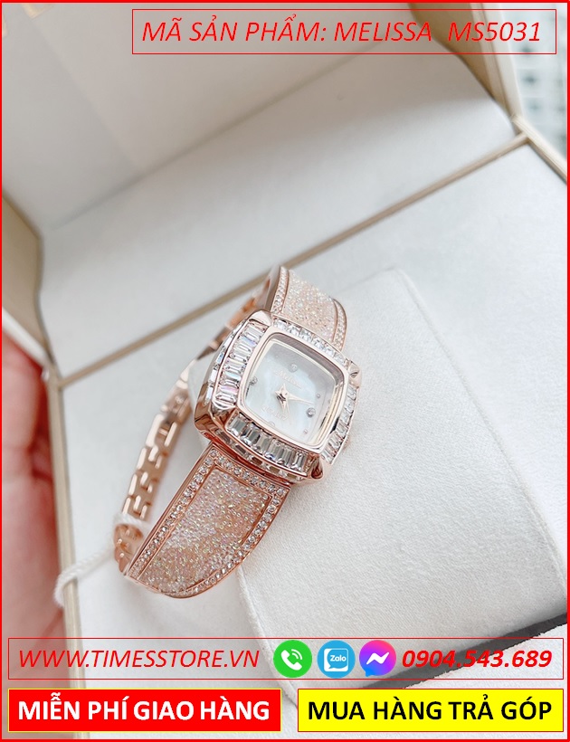 dong-ho-nu-melissa-mat-vuong-vien-da-ong-lac-tay-full-da-rose-gold-thoi-trang-dep-gia-re-timesstore-vn