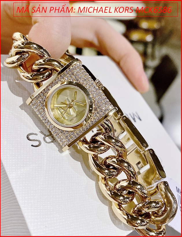 dong-ho-nu-michael-kors-chain-lock-mat-vuong-dinh-da-day-mat-xich-vang-gold-timesstore-vn