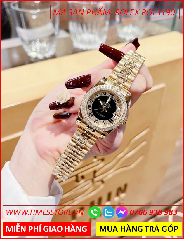 dong-ho-nu-rolex-day-date-mat-den-dinh-da-day-vang-gold-timesstore-vn