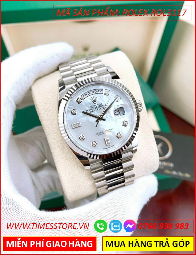 dong-ho-nu-rolex-f1-automatic-mat-xa-cu-xanh-day-kim-loai-timesstore-vn