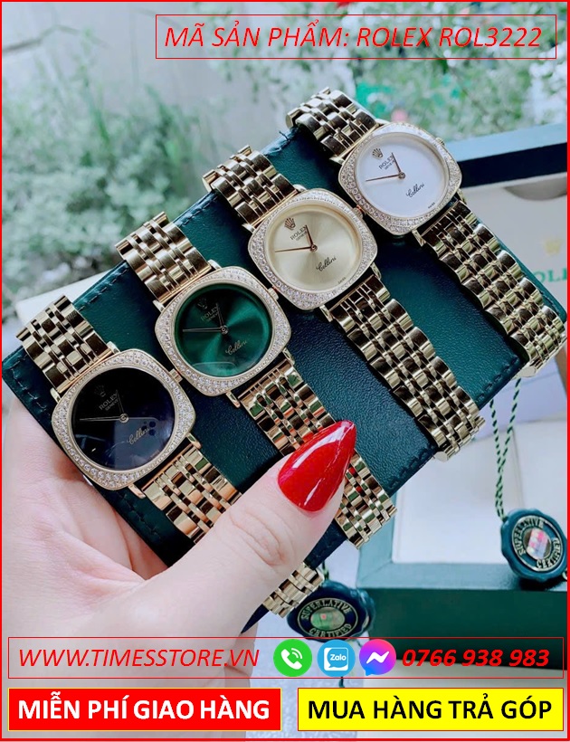 dong-ho-nu-rolex-f1-cellini-mat-vuong-day-vang-gold-timesstore-vn