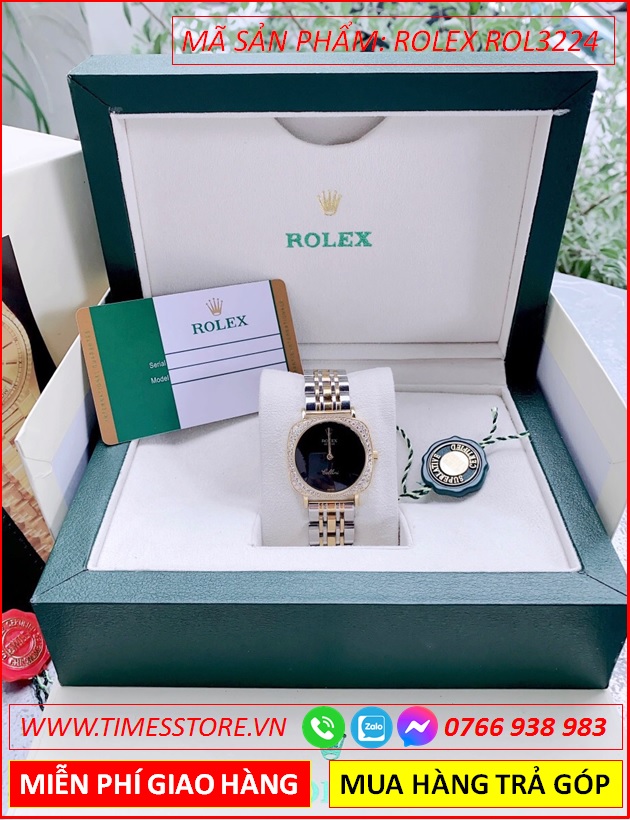 dong-ho-nu-rolex-f1-cellini-mat-vuong-den-day-demi-timesstore-vn