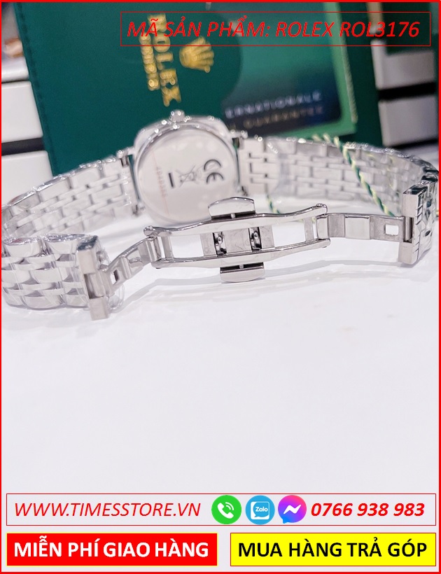 dong-ho-nu-rolex-f1-cellini-mat-vuong-trang-day-kim-loai-timesstore-vn