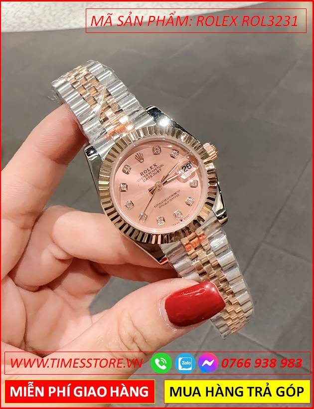 dong-ho-nu-rolex-f1-mat-hong-nieng-khia-day-demi-timesstore-vn