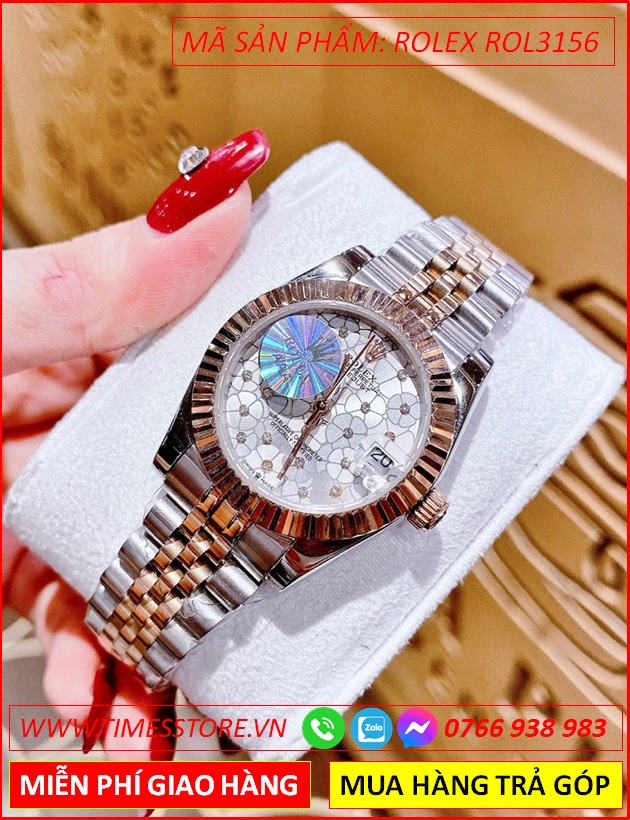 dong-ho-nu-rolex-f1-season-mat-khia-bong-hoa-trang-day-demi-timesstore-vn