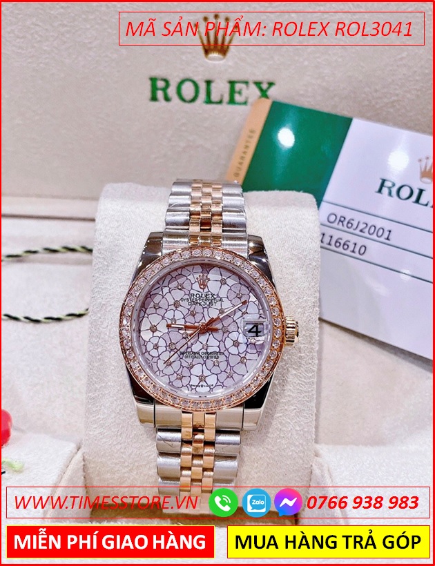 dong-ho-nu-rolex-season-sieu-cap-replica-1-1-mat-bong-hoa-dinh-da-day-demi-rose-gold-timesstore-vn