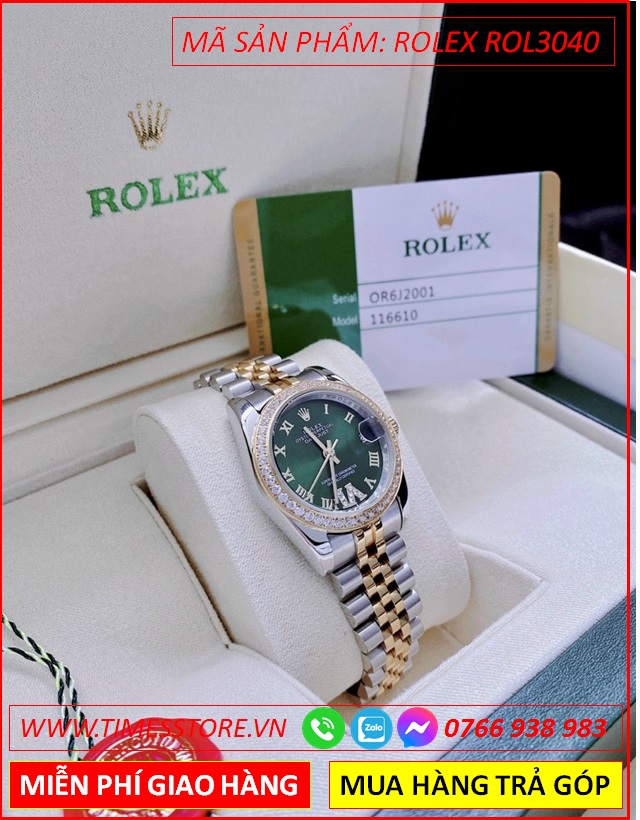 dong-ho-nu-rolex-sieu-cap-replica-1-1-automatic-mat-xanh-dinh-da-day-demi-vang-gold-timesstore-vn