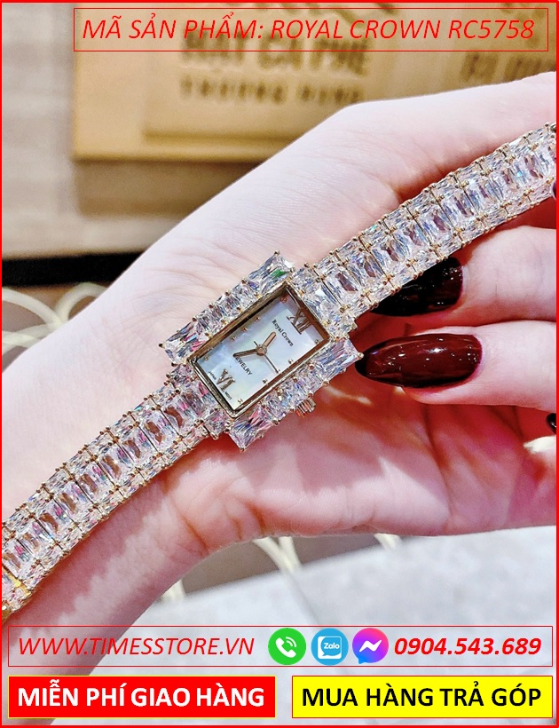 dong-ho-nu-royal-crown-mat-chu-nhat-full-da-rose-gold-timesstore-vn