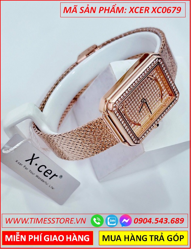 dong-ho-nu-xcer-mat-chu-nhat-full-diamond-day-mesh-rose-gold-timesstore-vn