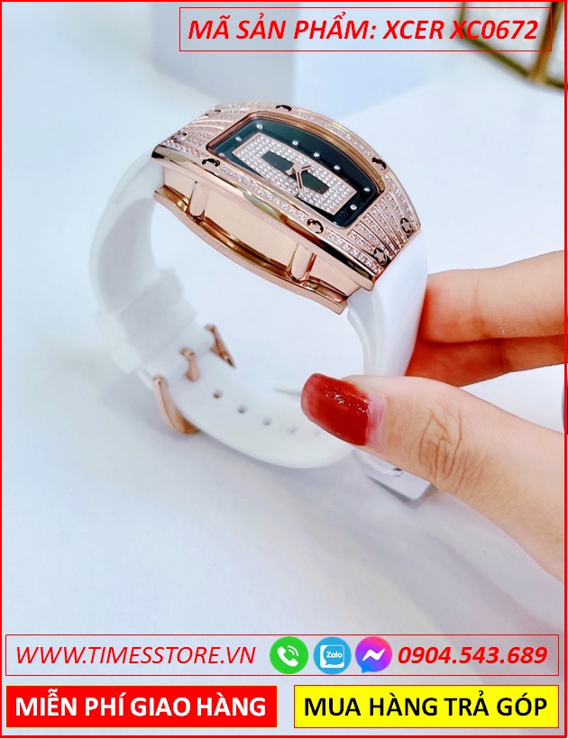 dong-ho-nu-xcer-mat-oval-da-rose-gold-day-silicone-trang-timesstore-vn