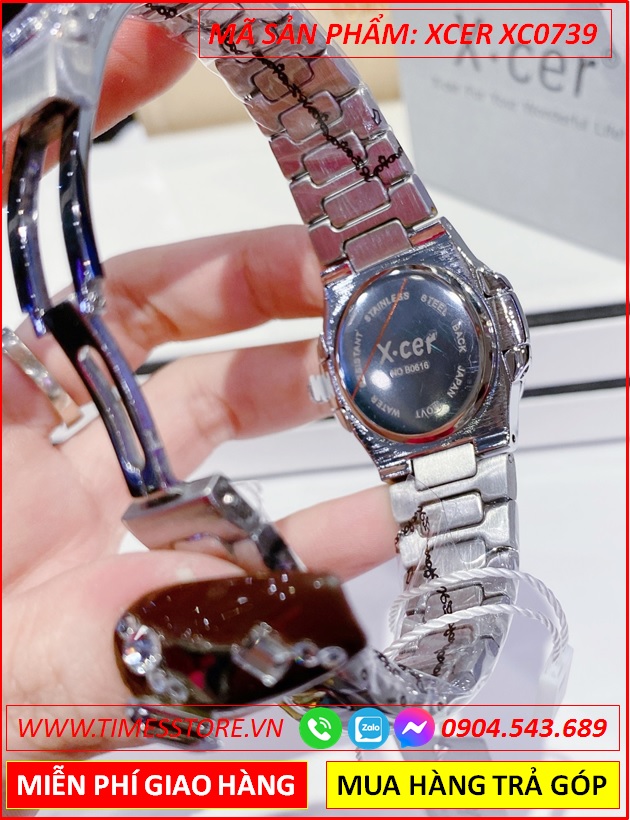 dong-ho-nu-xcer-tua-cartier-mat-vuong-xanh-day-kim-loai-timesstore-vn