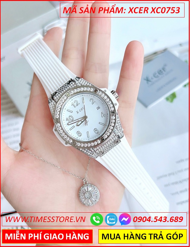 dong-ho-nu-xcer-tua-hublot-dinh-da-swarovski-day-silicone-trang-timesstore-vn