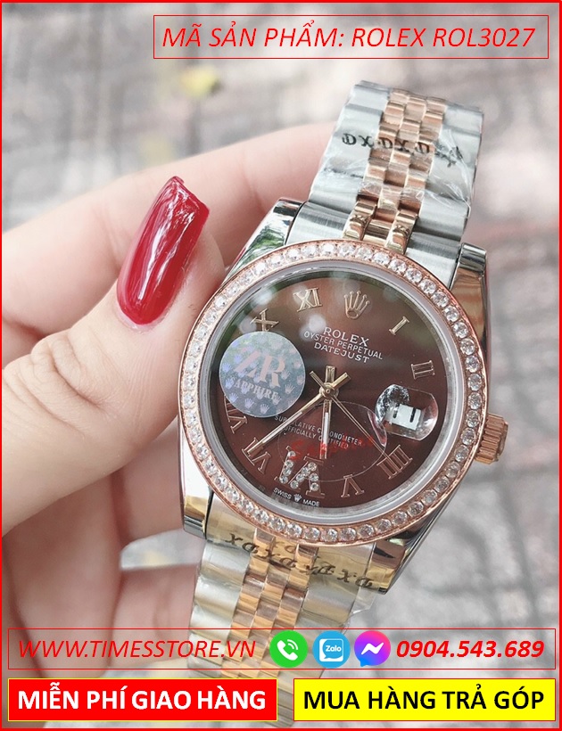 dong-ho-nam-rolex-sieu-cap-replica-1-1-mat-nau-swarovski-day-demi-rose-gold-dep-gia-re-timesstore-vn