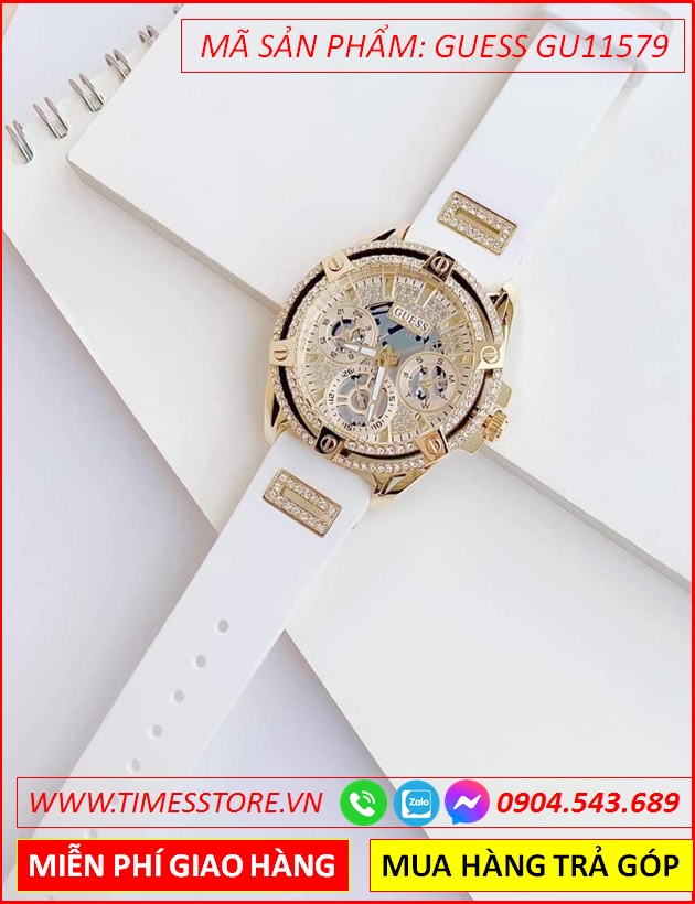 dong-ho-uniex-guess-sport-vang-gold-day-sillicone-trang-timesstore-vn