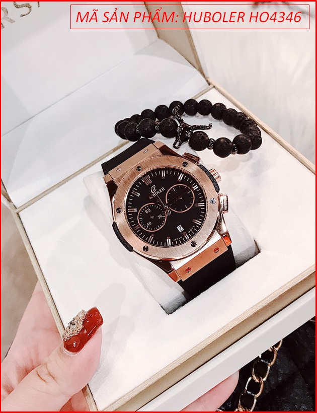 set-dong-ho-nam-huboler-mat-tron-hublot-rose-gold-day-cao-su-den-chinh-hang-dep-gia-re-timesstore-vn