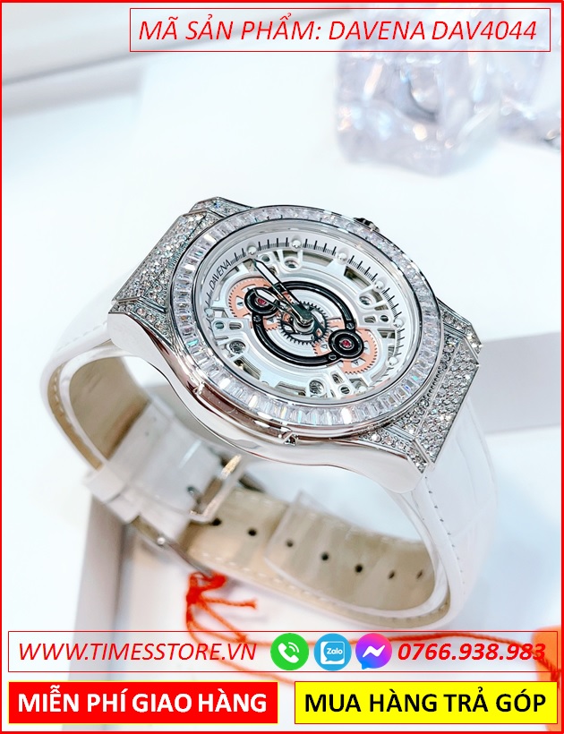 set-dong-ho-nu-davena-automatic-mat-tron-dinh-da-swarovski-silver-day-da-trang-dep-gia-re-timesstore-vn