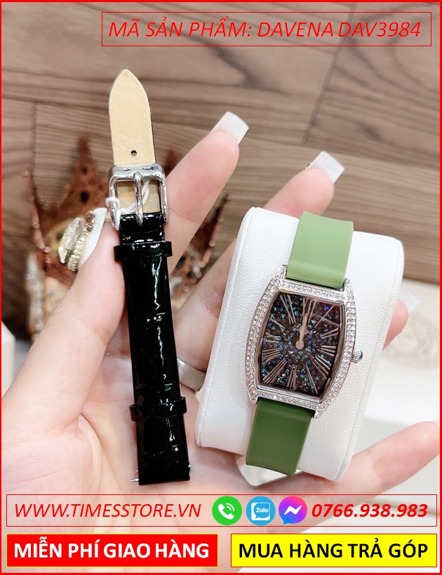 set-dong-ho-nu-davena-mat-oval-xanh-dinh-da-swarovski-silver-day-silicone-xanh-dep-gia-re-timesstore-vn