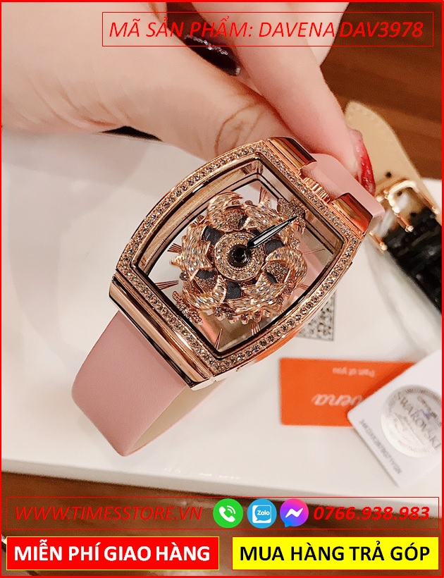 set-dong-ho-nu-davena-mat-oval-xoay-dinh-da-swarovski-rose-gold-day-cao-su-hong-dep-gia-re-timesstore-vn