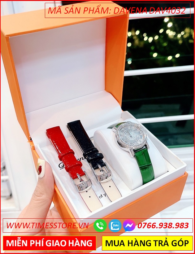 set-dong-ho-nu-davena-mat-tron-dinh-da-swarovski-silver-day-da-xanh-la-dep-gia-re-timesstore-vn