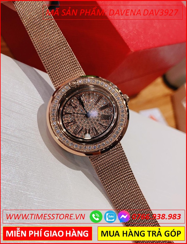 set-dong-ho-nu-davena-mat-tron-day-thep-luoi-mesh-rose-gold-chinh-hang-dep-gia-re-timesstore-vn