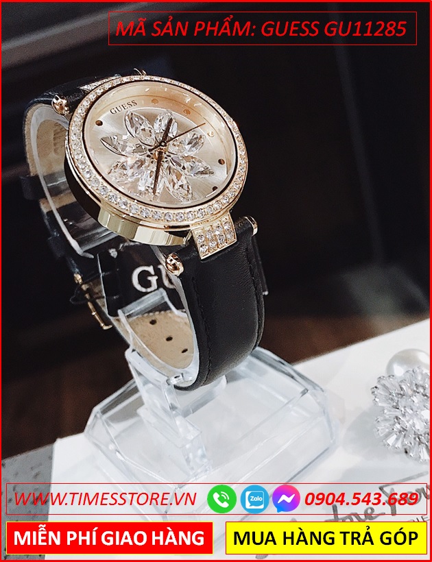 set-dong-ho-nu-guess-mat-tron-trang-dinh-hoa-pha-le-vien-da-swarovski-vang-gold-day-da-den-dep-gia-re-timesstore-vn