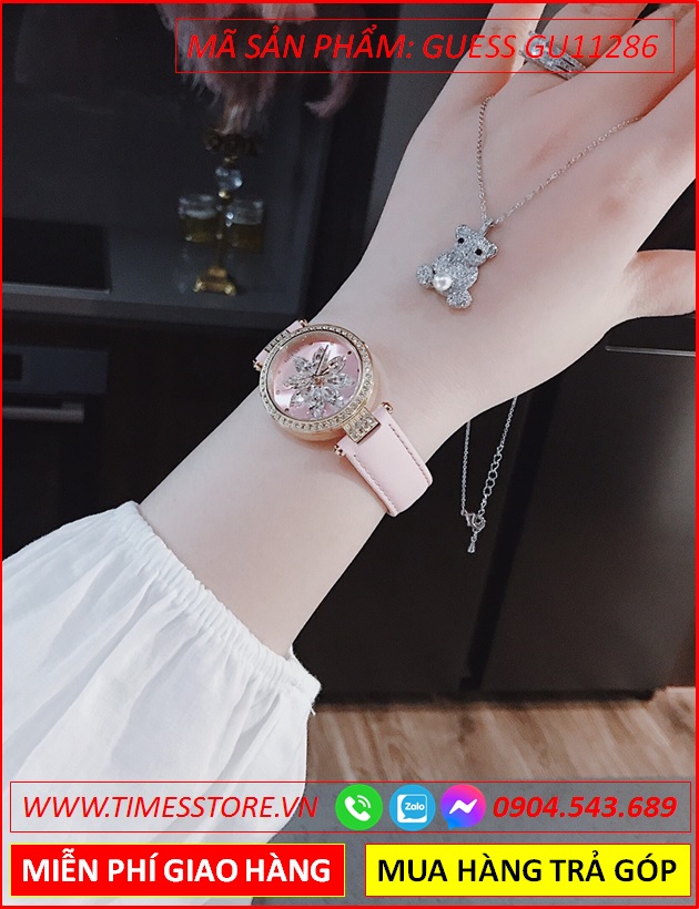 set-dong-ho-nu-guess-mat-tron-trang-dinh-hoa-pha-le-vien-da-swarovski-vang-gold-day-da-hong-dep-gia-re-timesstore-vn