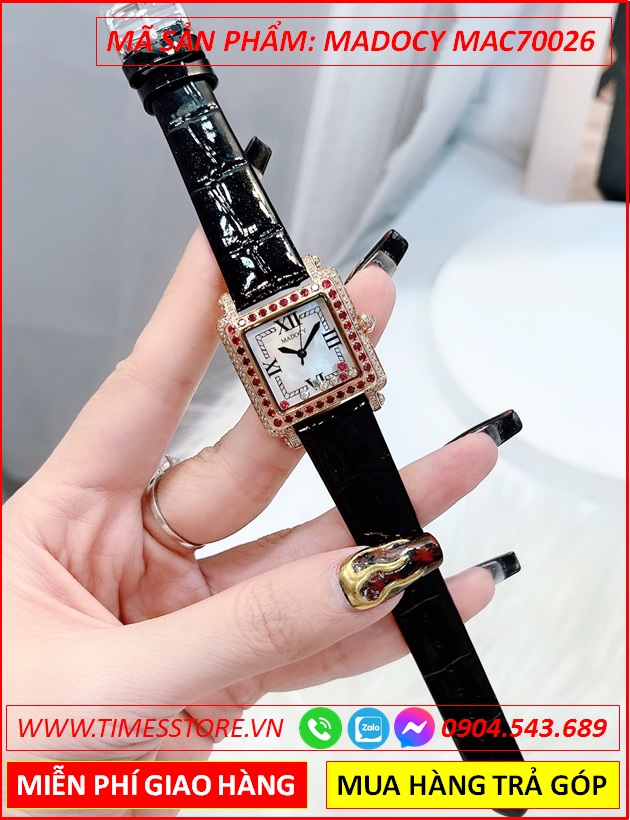 set-dong-ho-nu-madocy-mat-vuong-dinh-da-do-day-da-den-thoi-trang-dep-timesstore-vn