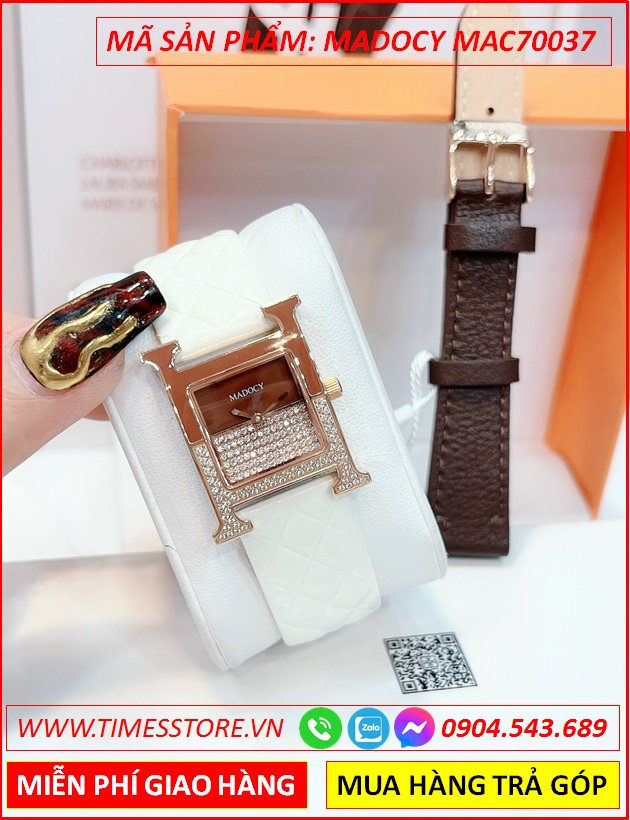 set-dong-ho-nu-madocy-mat-vuong-tua-hermes-dinh-da-rose-gold-day-da-trang-thoi-trang-dep-timesstore-vn