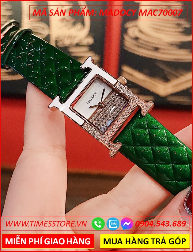 set-dong-ho-nu-madocy-mat-vuong-tua-hermes-dinh-da-rose-gold-day-da-xanh-thoi-trang-dep-timesstore-vn