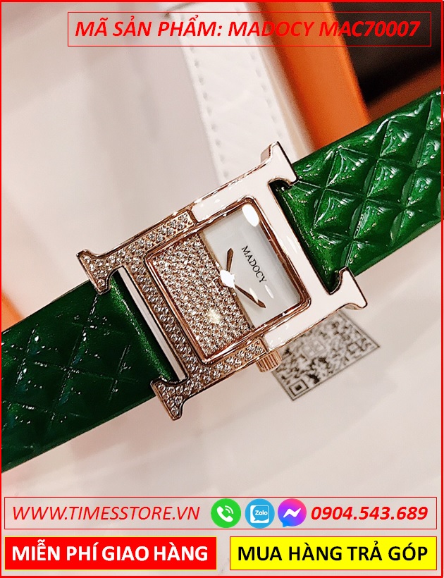 set-dong-ho-nu-madocy-mat-vuong-tua-hermes-dinh-da-rose-gold-day-da-xanh-thoi-trang-dep-timesstore-vn