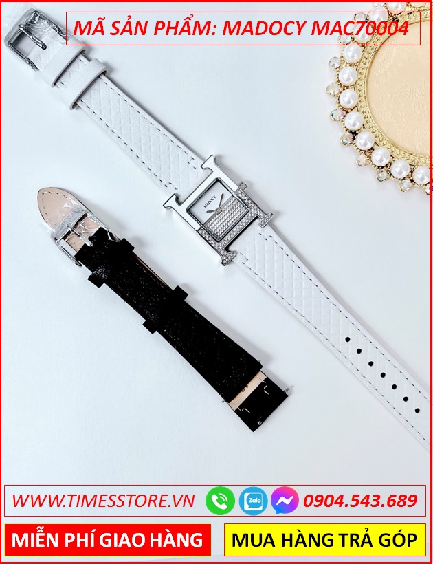 set-dong-ho-nu-madocy-mat-vuong-tua-hermes-dinh-da-silver-day-da-trang-thoi-trang-dep-timesstore-vn