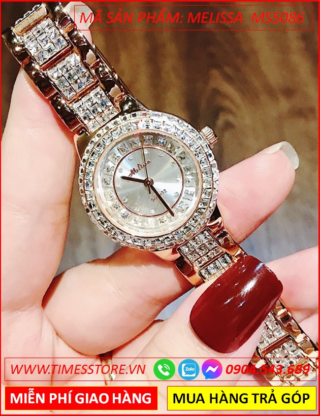 set-dong-ho-nu-melissa-mat-tron-dinh-da-swarovski-day-kim-loai-rose-gold-timesstore