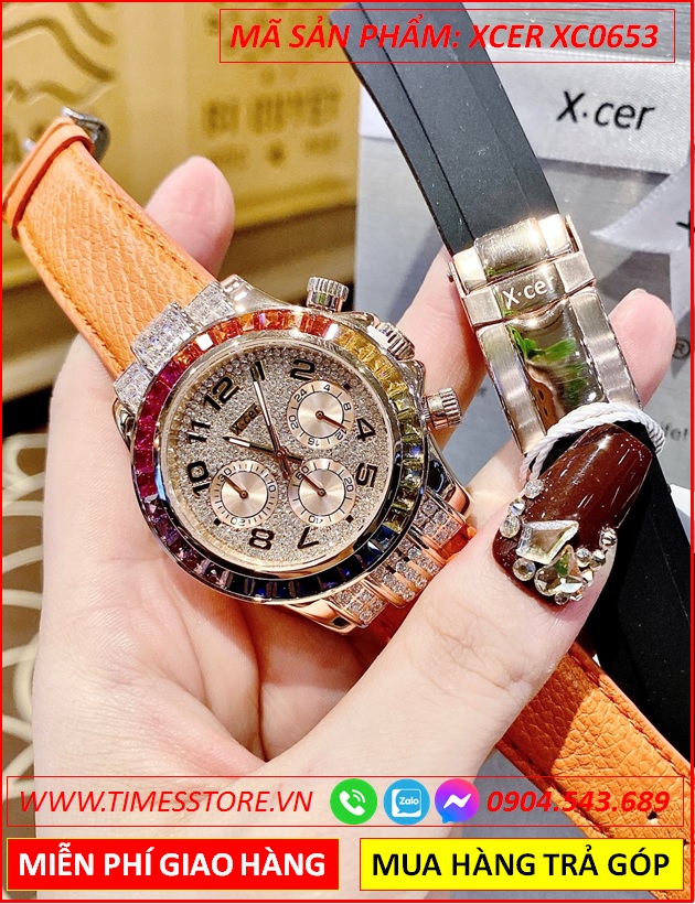 set-dong-ho-nu-xcer-tua-rolex-dinh-da-nhieu-mau-day-da-cam-timesstore-vn