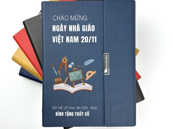 Mẫu sổ tay vải họa tiết lịch sự và trang trọng