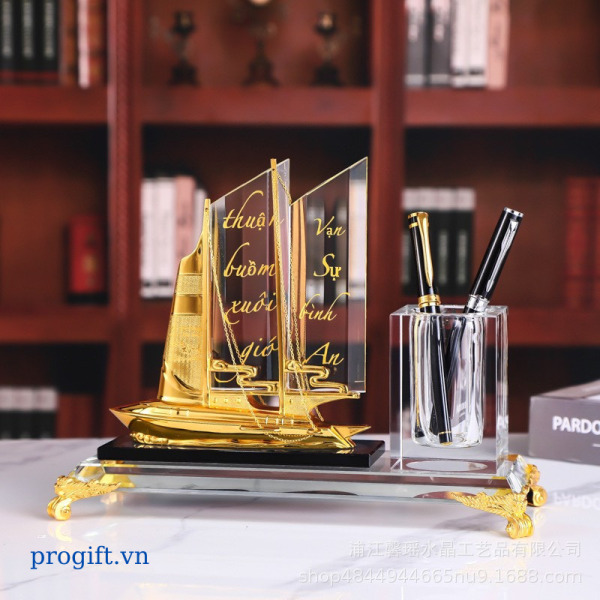 Bộ cắm thuyền buồm pha lê để bàn