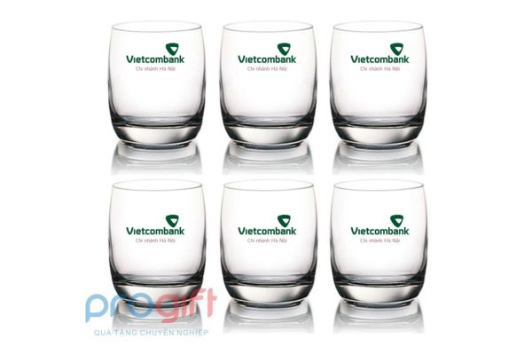 Ly thủy tinh in logo