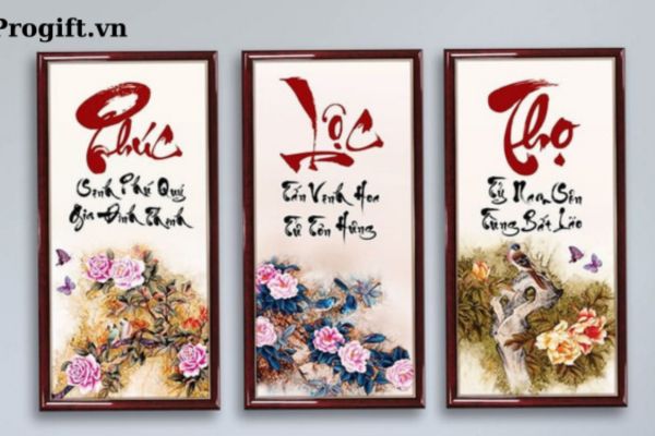 Tranh treo tường Phúc – Lộc – Thọ