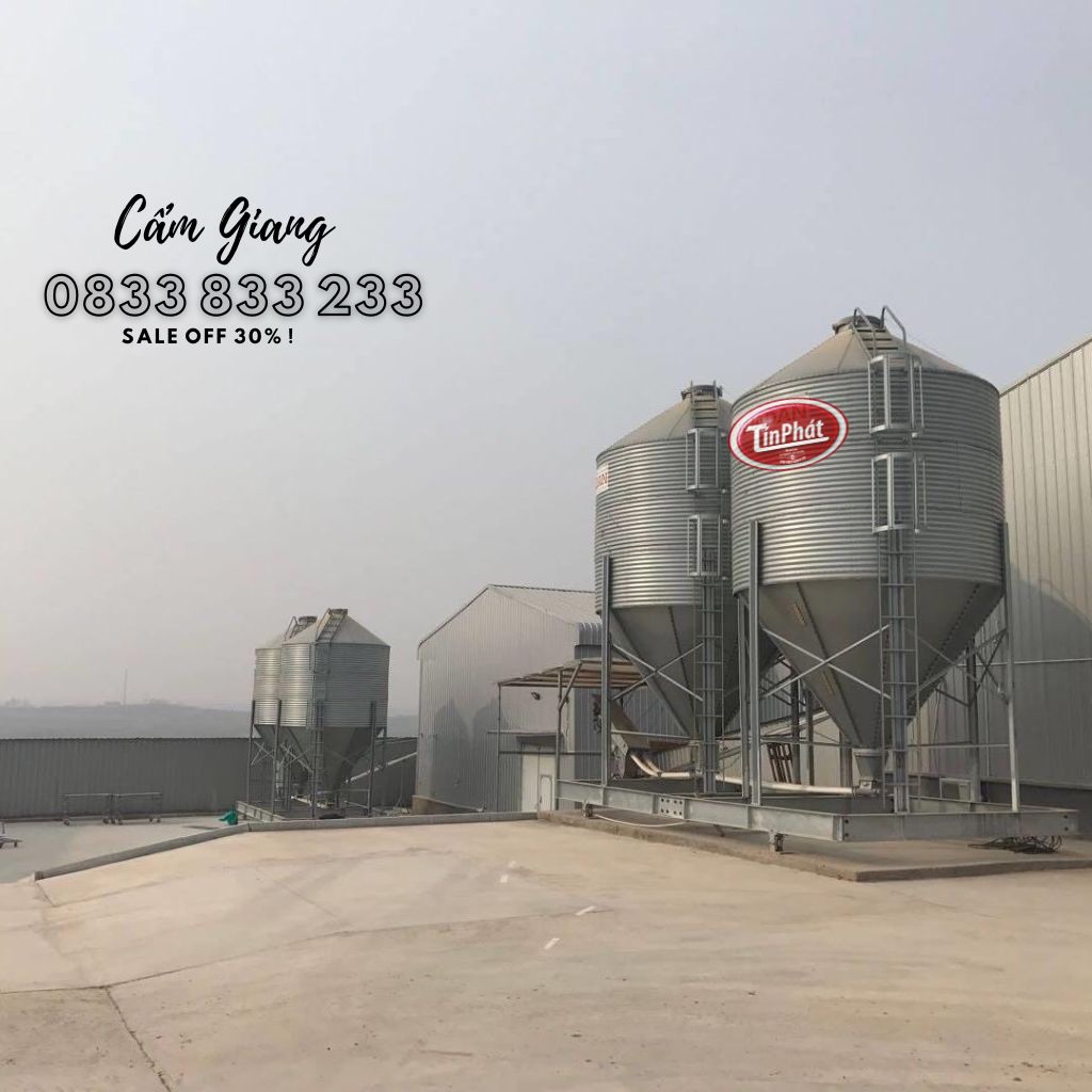 những lợi ích khi lắp đặt silo chứa cám cho trang trại heo gà vịt