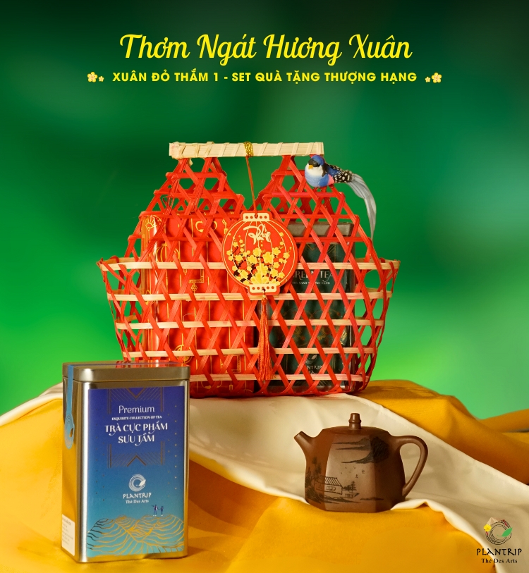 Set Quà Tết Xuân Đỏ Thắm 2025 thuộc bộ sưu tập "Thơm Ngát Hương Xuân”