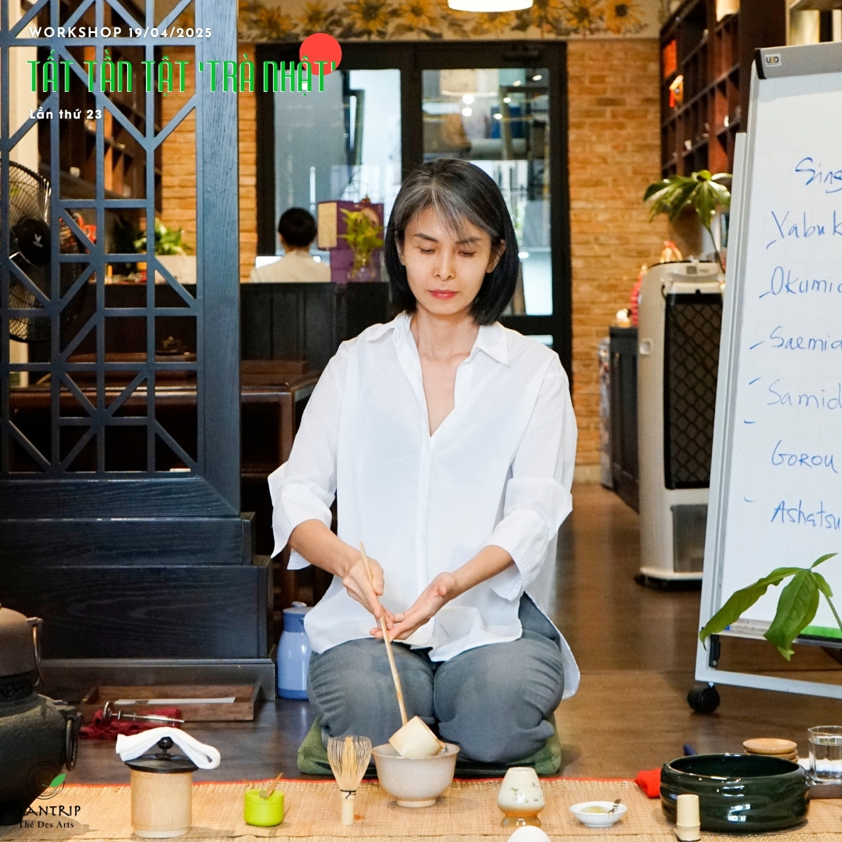 Tea Specialist Kim Thanh sẽ trực tiếp chia sẻ về trà Nhật trong buổi workshop.