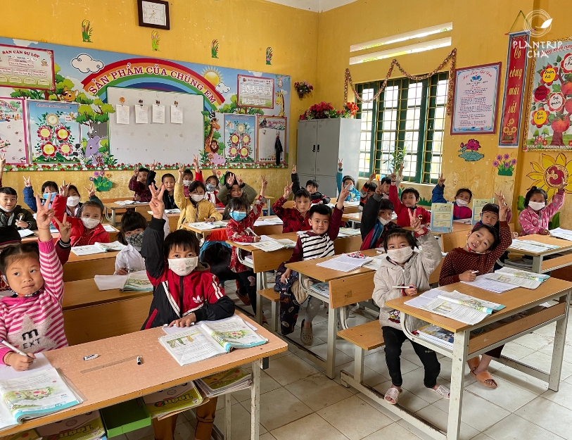 Một lớp học vùng cao Lào Cai, các em rất thân thiện, dễ thương.