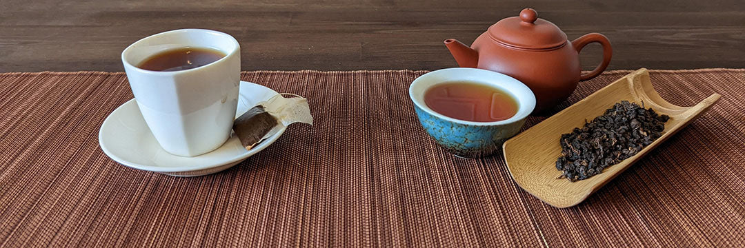 Trà lá rời sở hữu hương vị tinh tế, phức tạp và dễ điều chỉnh độ đậm, nhạt khi pha hơn so với trà túi lọc (Ảnh: sưu tầm)