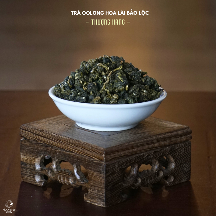 Hình dáng lá Trà Oolong Hoa Lài Bảo Lộc đã được sấy khô - Plantrip Cha.