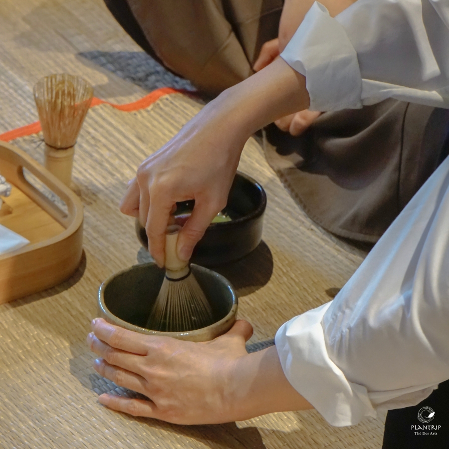 Hoạt động pha trà, thưởng trà trong buổi workshop do Plantrip Cha tổ chức.