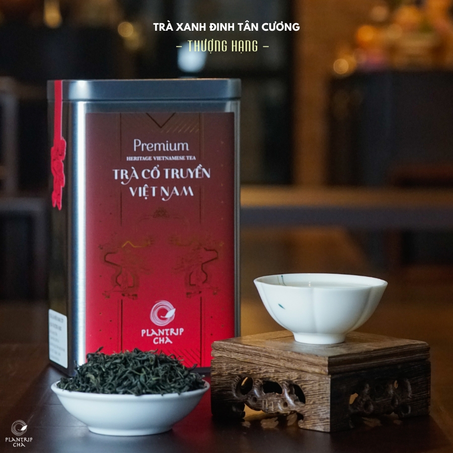 Trà Xanh Đinh Tân Cương Thượng Hạng thuộc bộ sưu tập Trà Cổ Truyền Việt Nam - Plantrip Cha